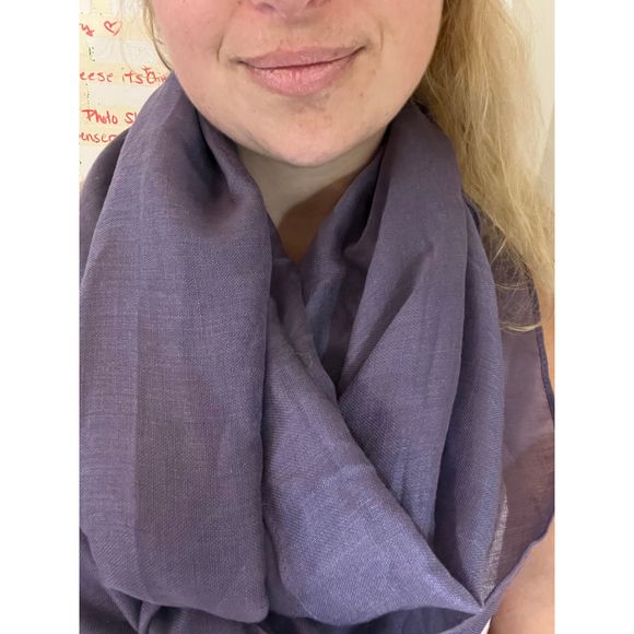 COPY - ❤️🧣BEAUTIFUL DESIGNER SCARF🧣❤️INFINITY LONG EUC GIFT Purple Violet - Picture 1 of 6
